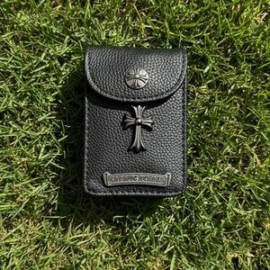 Chrome Hearts Leather Card Holder Wallet Pouch Cross